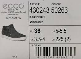 اهنمای نهایی تشخیص کفش اکو اصل (ECCO BOX، ARTICLE NUMBER)